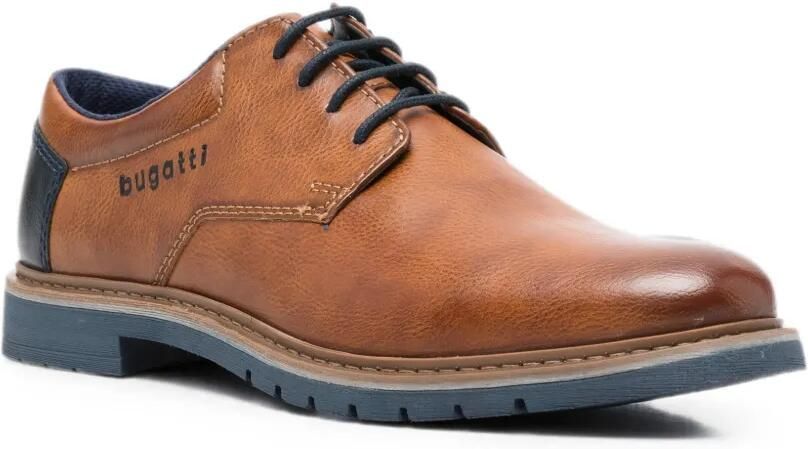 Bugatti logo-debossed lace-up Derby shoes Bruin - Foto 3