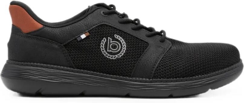 Bugatti logo-patch mesh-panel sneakers Zwart