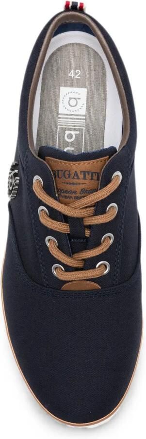 Bugatti logo-plaque lace-up sneakers Blauw - Foto 3