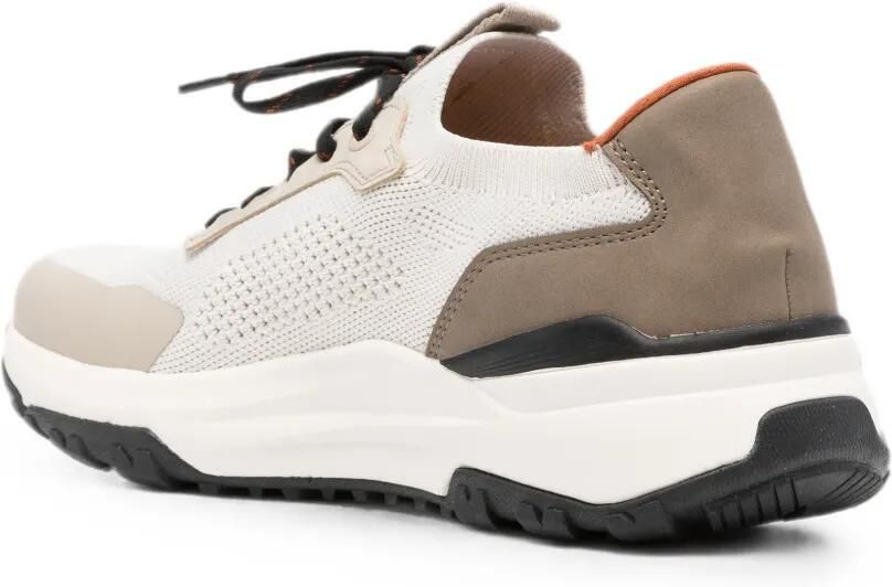 Bugatti logo-print panelled sneakers Beige - Foto 2