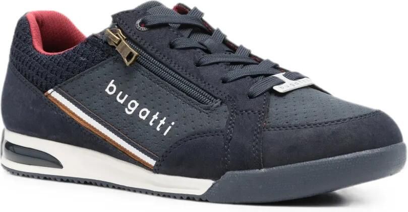 Bugatti logo-print zip-detail sneakers Blauw - Foto 3