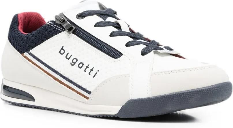 Bugatti logo-print zip-fastening sneakers Wit - Foto 2