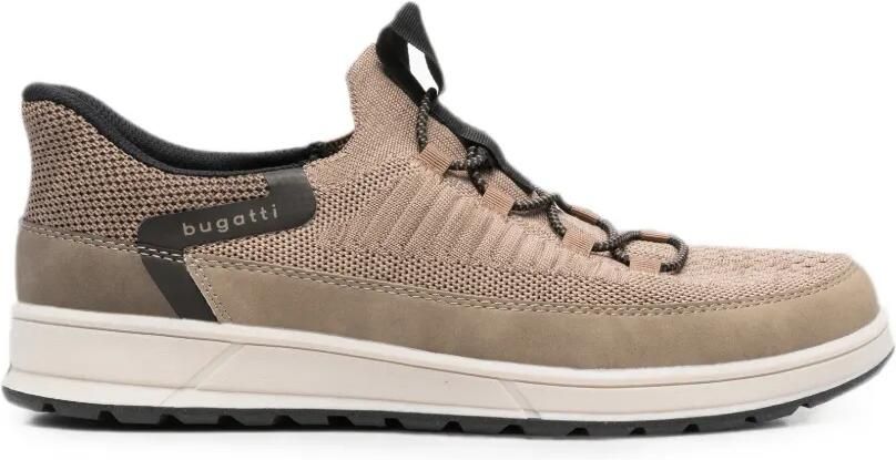 Bugatti mesh-knit lace-up sneakers Beige