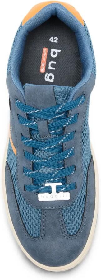 Bugatti mesh-panelled lace-up sneakers Blauw - Foto 3