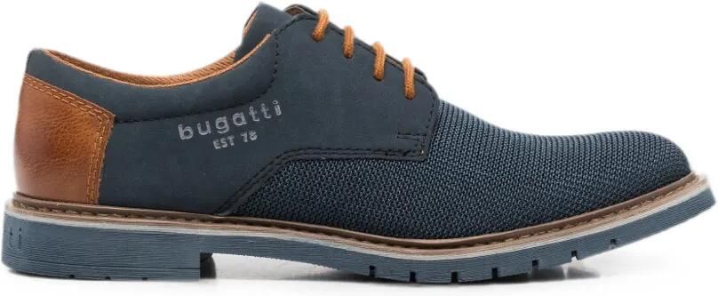 Bugatti panelled lace-up derby shoes Blauw