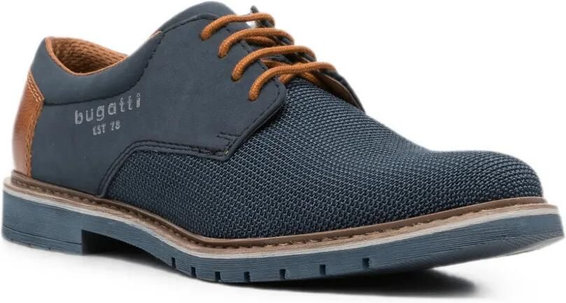 Bugatti panelled lace-up derby shoes Blauw - Foto 4