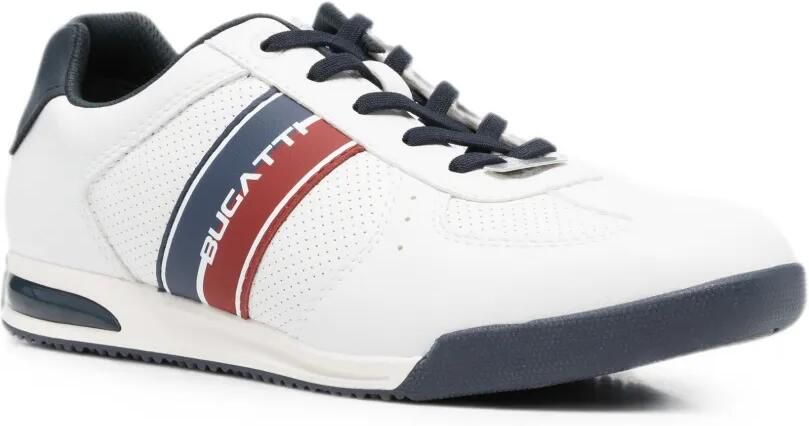 Bugatti perforated-detail logo-print sneakers Wit - Foto 3