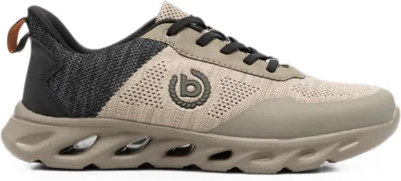 Bugatti perforated panelled sneakers Groen