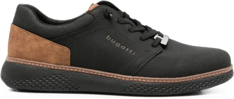 Bugatti Sneakers met geperforeerde vlakken Zwart