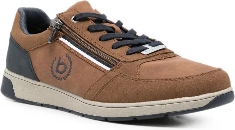 Bugatti Sneakers met logo-reliëf en rits aan de zijkant Bruin - Foto 2