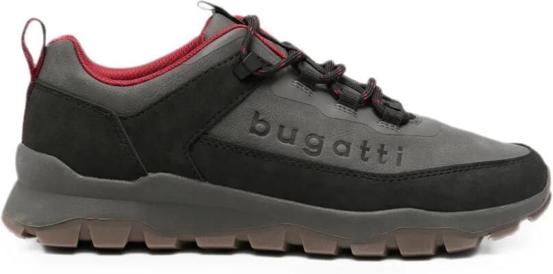 Bugatti Sneakers met logo-reliëf en vlakken Grijs