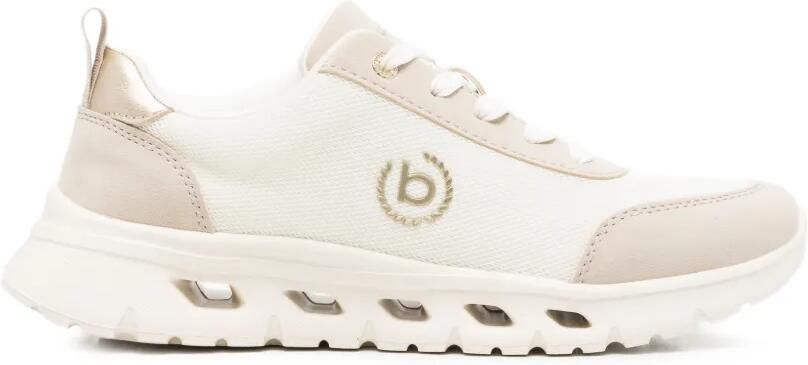 Bugatti Sneakers met logopatch Beige