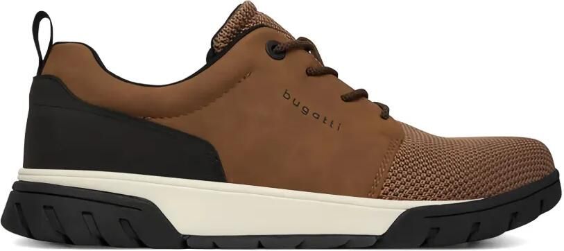 Bugatti Sneakers met mesh vlak Bruin