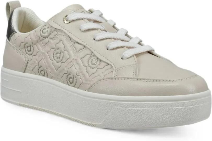 Bugatti Sneakers met metallic-effect en monogram-reliëf Beige - Foto 3