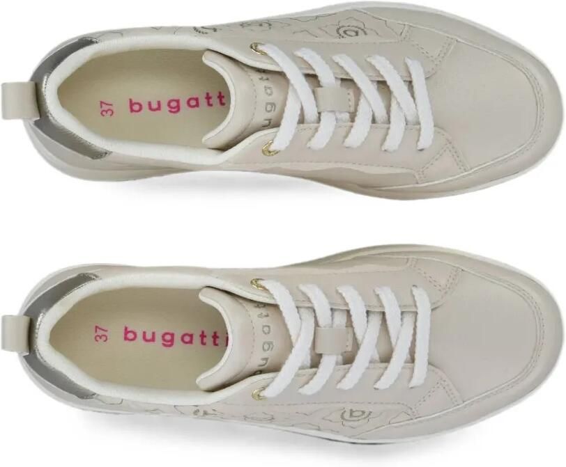 Bugatti Sneakers met metallic-effect en monogram-reliëf Beige - Foto 2
