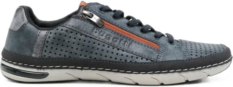 Bugatti Sneakers met rits en geperforeerde details Blauw