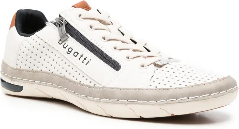 Bugatti Sneakers met rits en geperforeerde details Wit - Foto 3