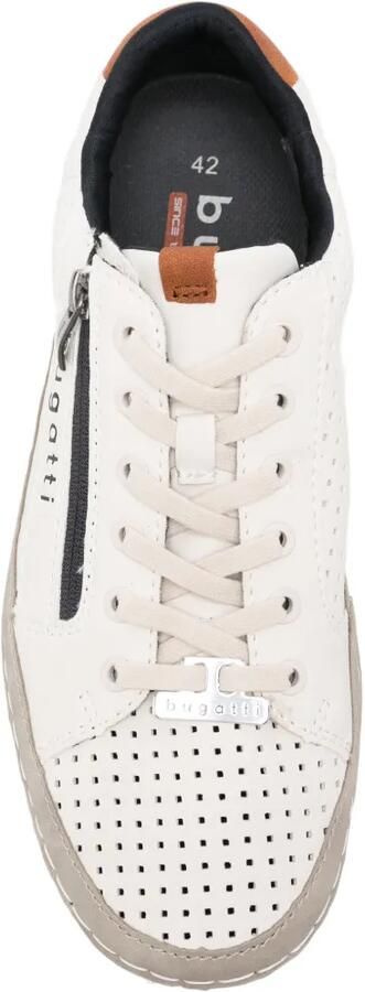 Bugatti Sneakers met rits en geperforeerde details Wit - Foto 4