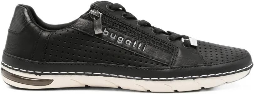 Bugatti Sneakers met rits en geperforeerde details Zwart
