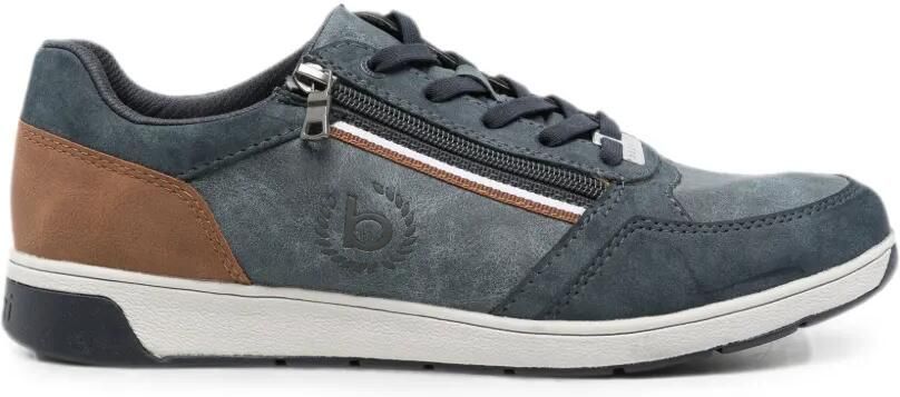 Bugatti Sneakers met vlakken en ritsdetail Blauw