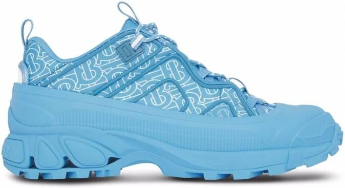 Burberry Arthur sneakers met monogramprint Blauw
