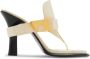 Burberry 100 mm Bay leren muiltjes Beige - Thumbnail 1