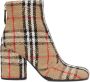 Burberry Bouclé enkellaarzen Beige - Thumbnail 1