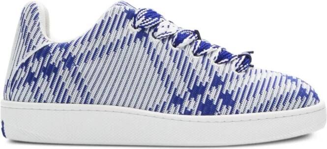 Burberry Box geruite leren sneakers Blauw