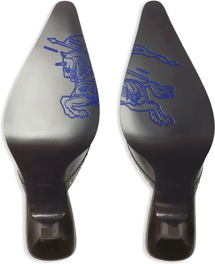 Burberry 55 mm Bird muiltjes Bruin - Foto 2