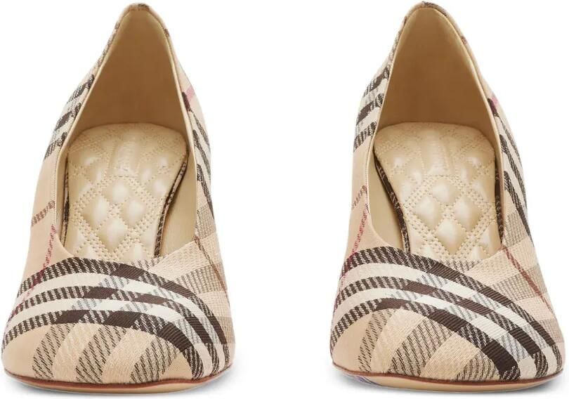 Burberry 85 mm Check Baby pumps Beige - Foto 4