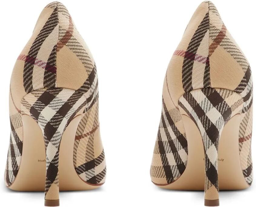 Burberry 85 mm Check Baby pumps Beige - Foto 3