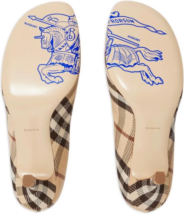 Burberry 85 mm Check Baby pumps Beige - Foto 2