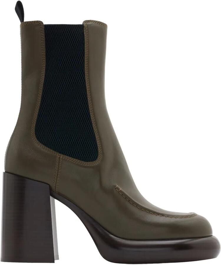 Burberry 95 mm Wedge Chelsea laarzen Groen