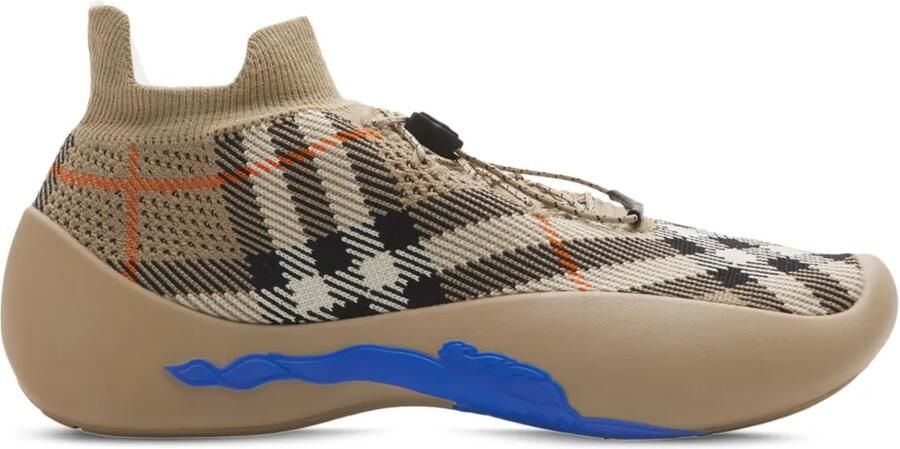Burberry Check gebreide Neptune sneakers Beige