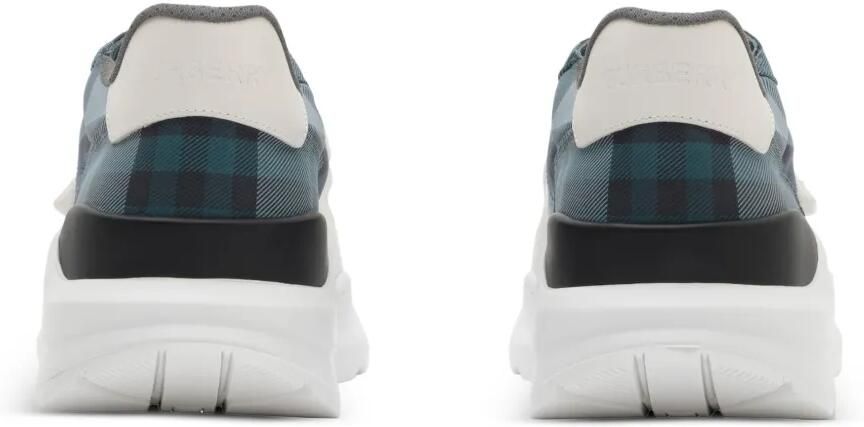 Burberry Check leren sneakers Blauw - Foto 4