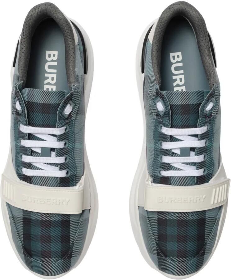 Burberry Check leren sneakers Blauw - Foto 2
