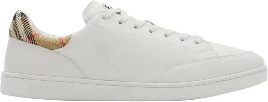 Burberry Check leren sneakers Wit