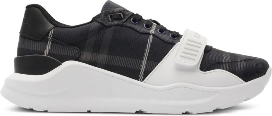 Burberry Check low-top sneakers Zwart