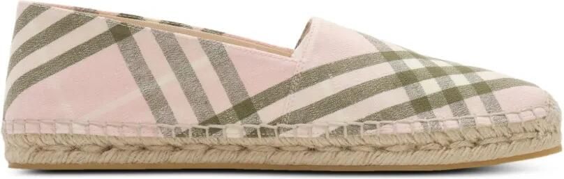 Burberry Check Mews espadrilles Roze