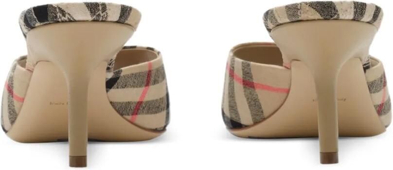 Burberry Check Mews lage sandalen Beige - Foto 4