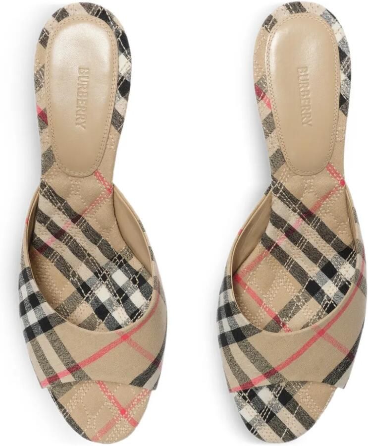 Burberry Check Mews lage sandalen Beige - Foto 2