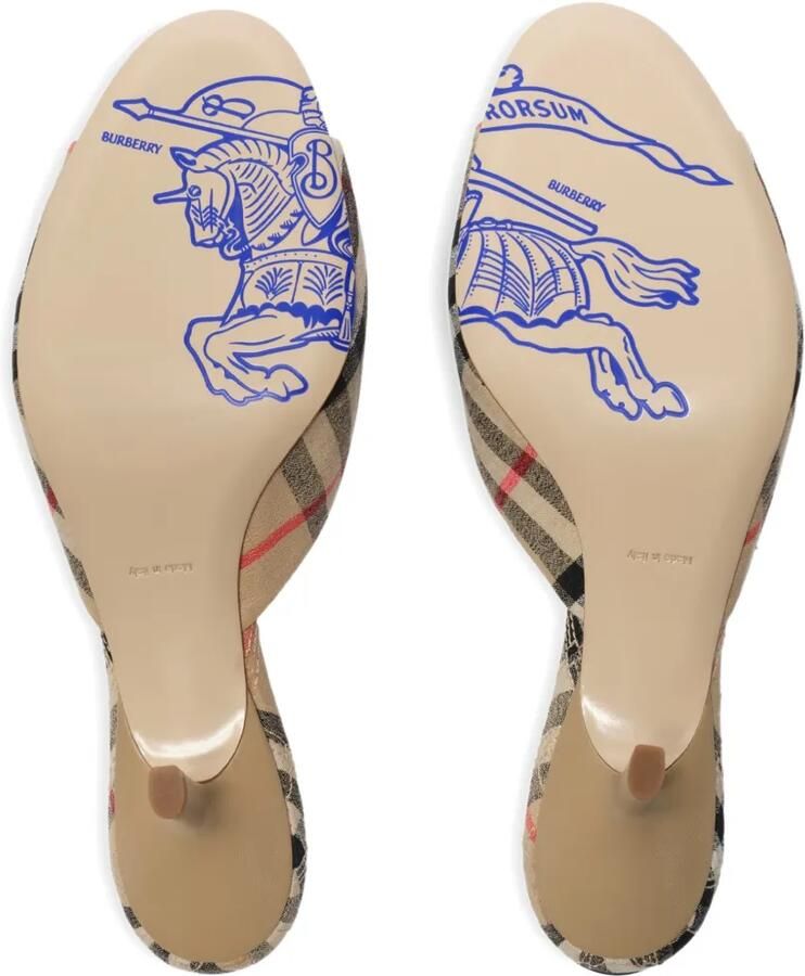 Burberry Check Mews lage sandalen Beige - Foto 3