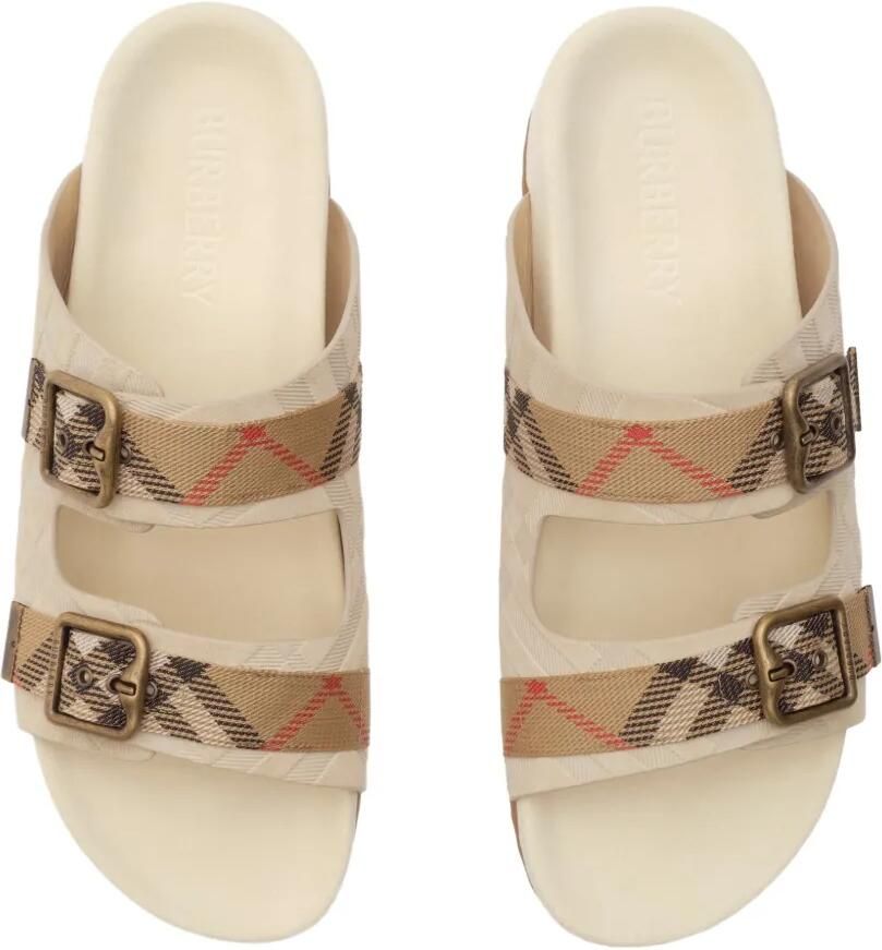 Burberry Check sandalen met gespbandjes Beige - Foto 3
