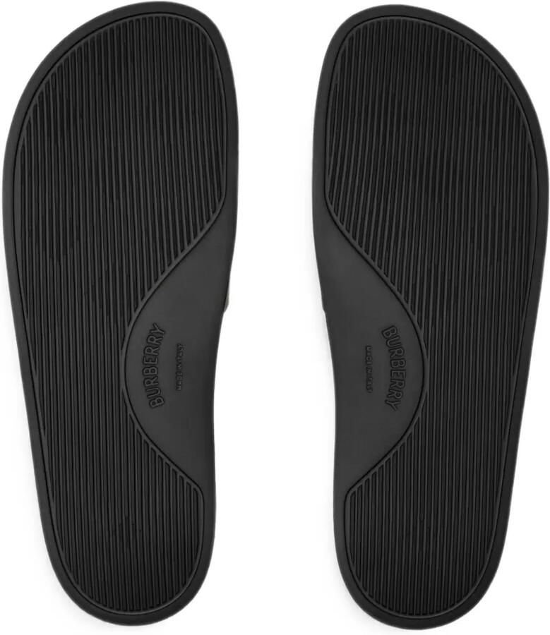Burberry Check slippers Blauw - Foto 3