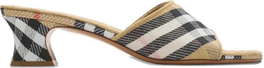 Burberry Check Sloane muiltjes met hak Beige