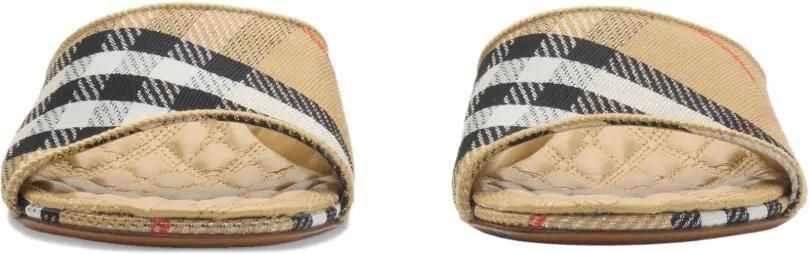 Burberry Check Sloane muiltjes met hak Beige - Foto 5