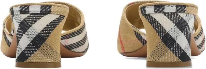 Burberry Check Sloane muiltjes met hak Beige - Foto 4