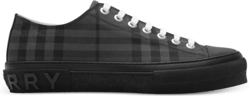 Burberry Check sneakers van nylon-blend Zwart