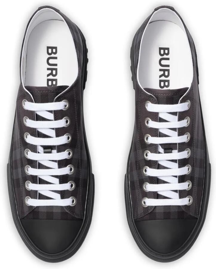 Burberry Check sneakers van nylon-blend Zwart - Foto 3