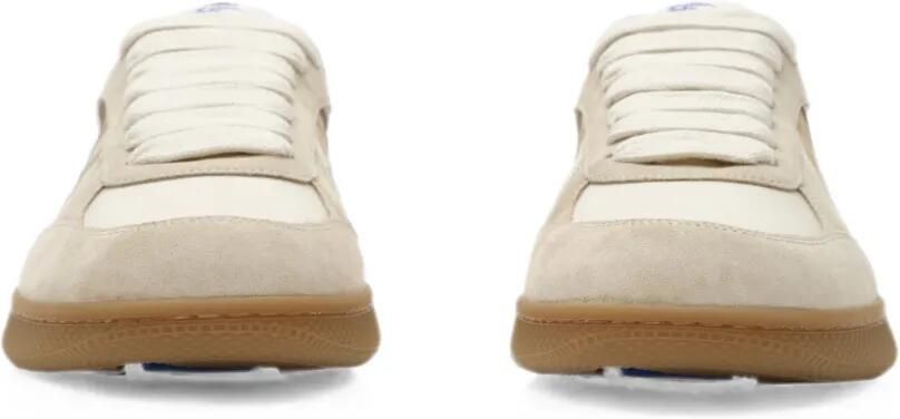 Burberry Check Terrace leren en suède sneakers Beige - Foto 5